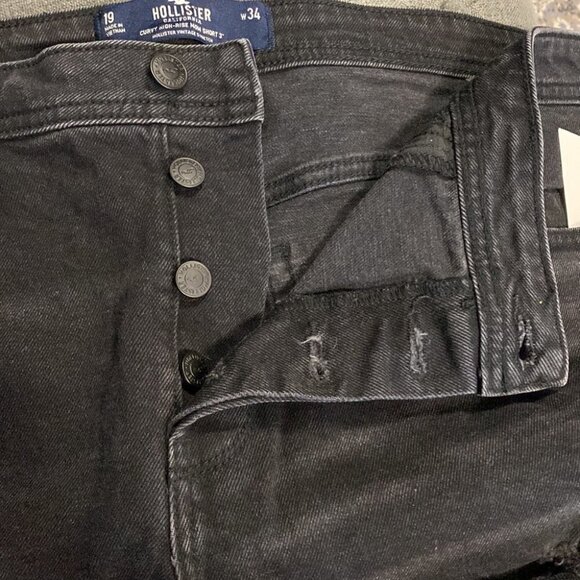 Hollister High Rise Ripped Mom Shorts Size 34 - Picture 7 of 7